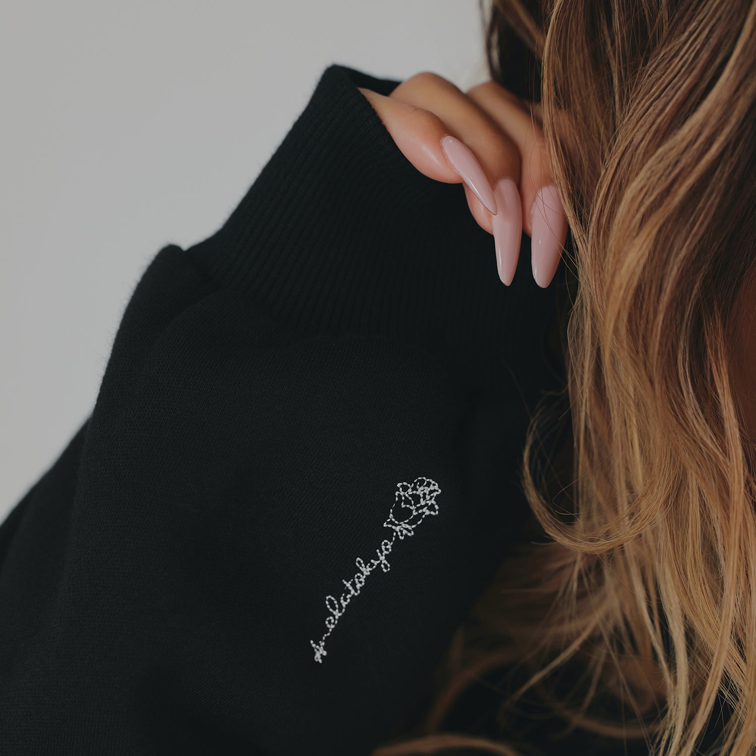 【受注販売】ローズ刺繍ドルマンスリーブスウェット