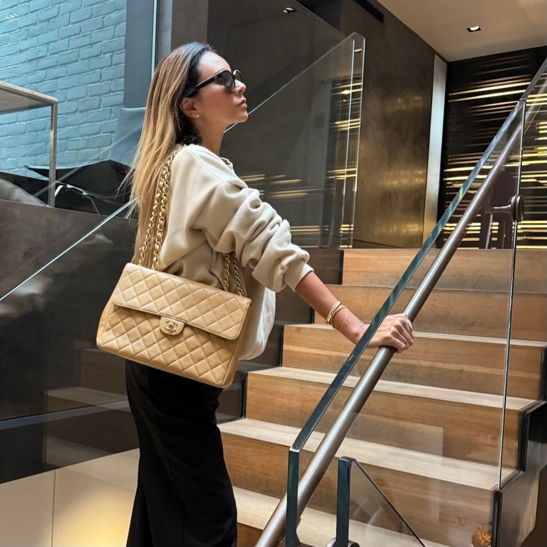 ローズ刺繍ドルマンスリーブスウェット