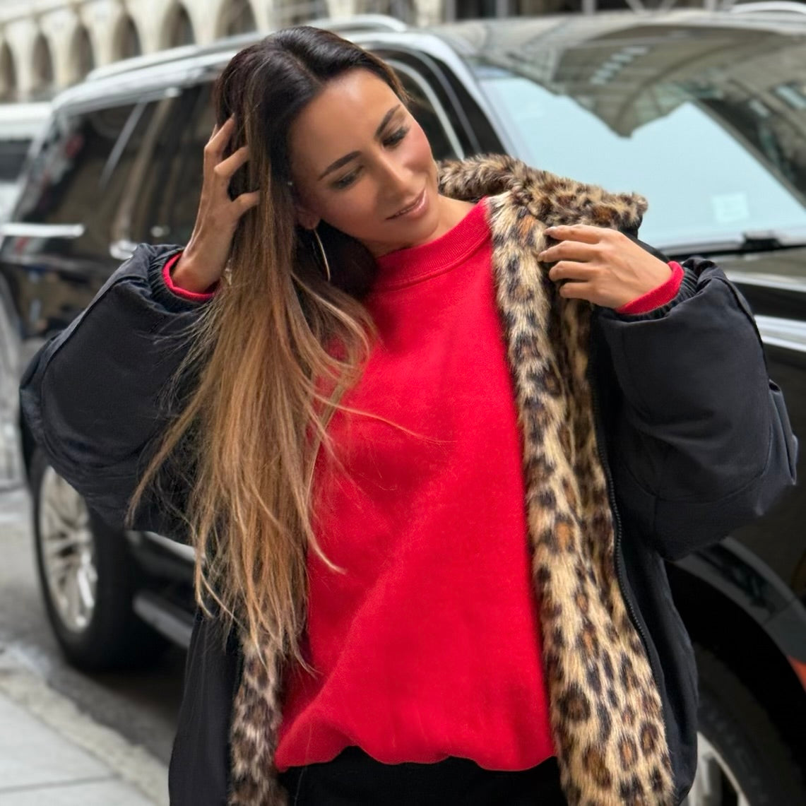 【受注販売】ローズ刺繍ドルマンスリーブスウェット