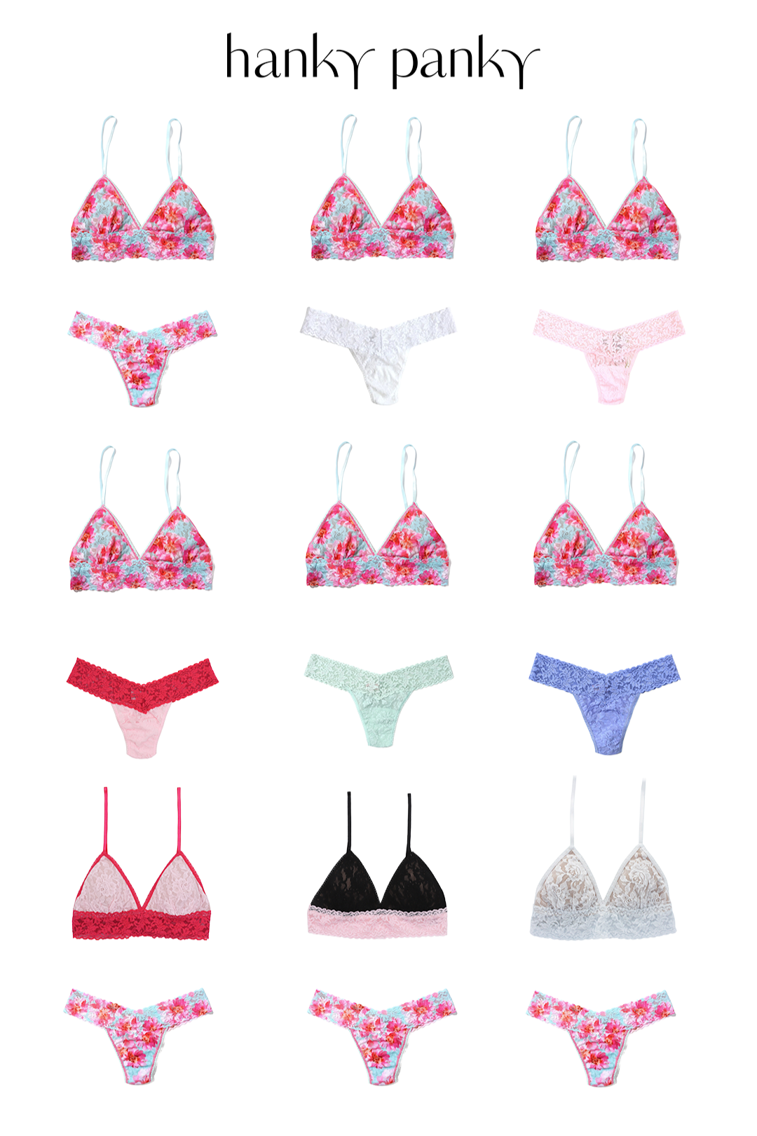 HANKY PANKY シグニチャー レース パッド ブラジャー(ファースト ブルーム)