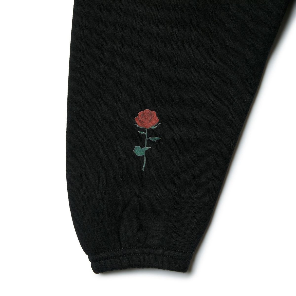 ROSE HOODIE & SWEAT PANTS SET UP(BLK)