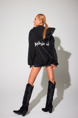 ANELATOKYO Arabic Logo Dolman  hoodie