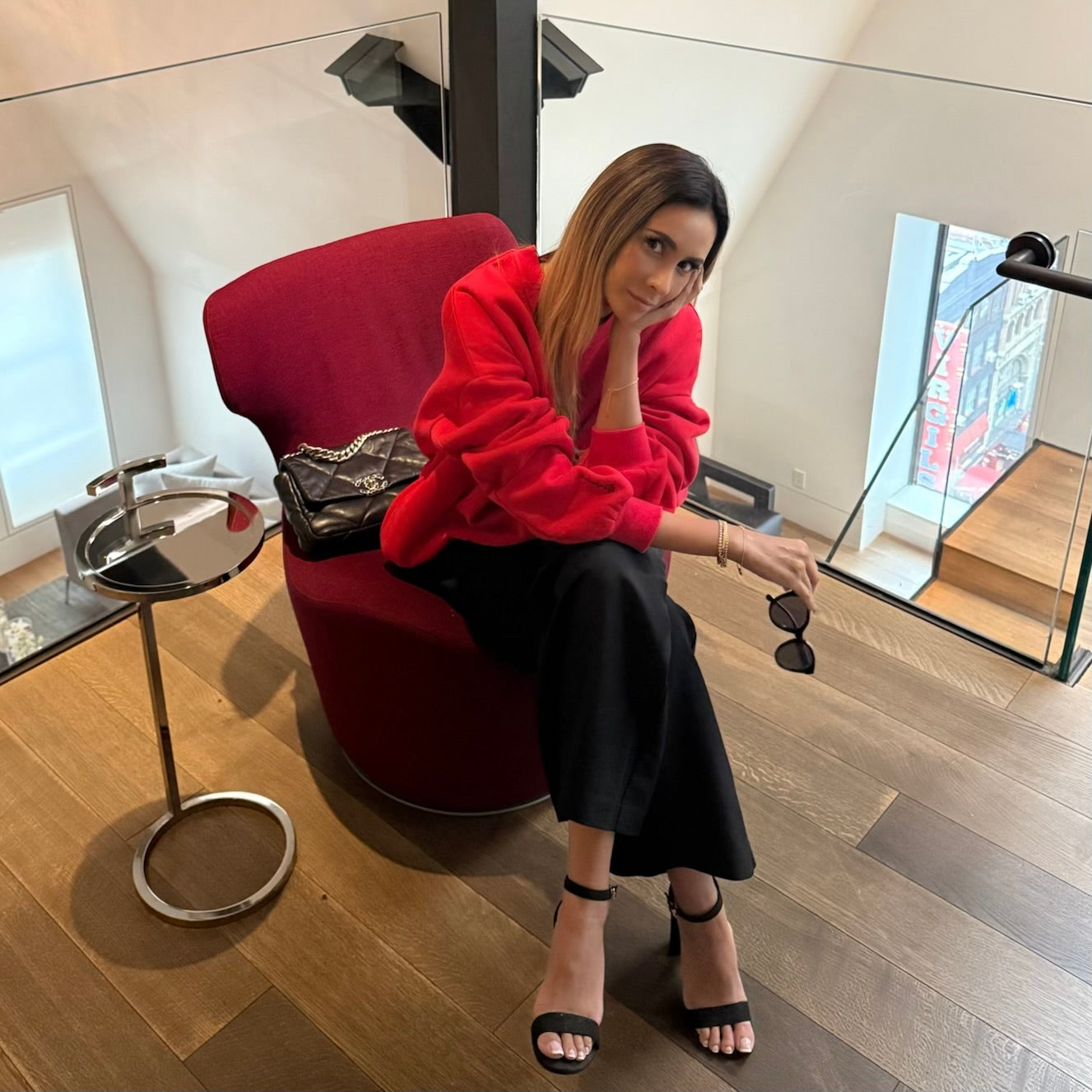 【受注販売】ローズ刺繍ドルマンスリーブスウェット