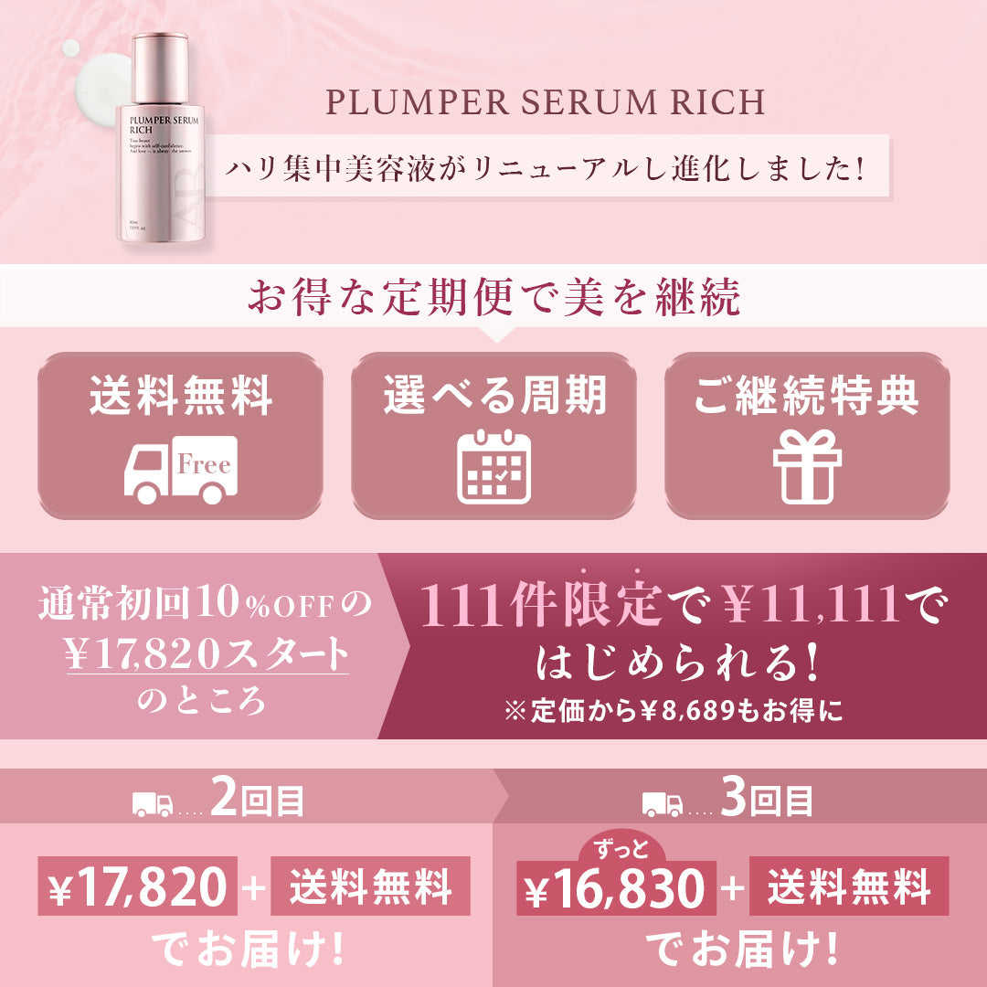 【定期便】ANELA BEAUTY PLUMPER SERUM RICH