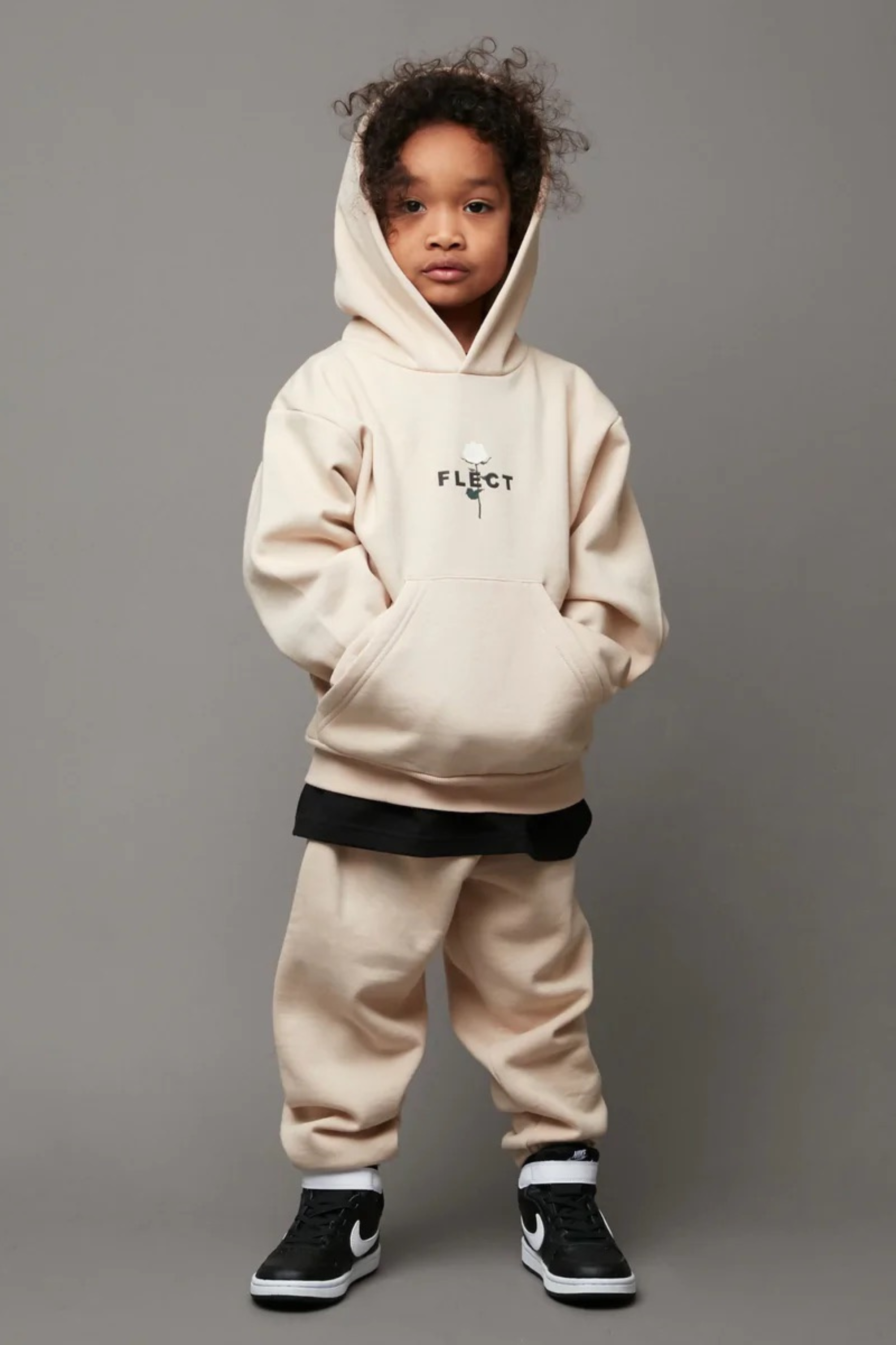 ROSE HOODIE & SWEAT PANTS SET UP(BEG)